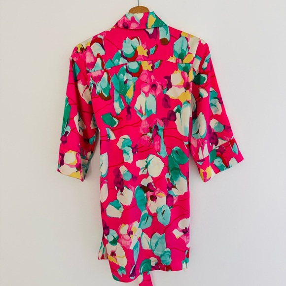 Zara Pink Floral Satin Mini Dress XS - Picture 6 of 6